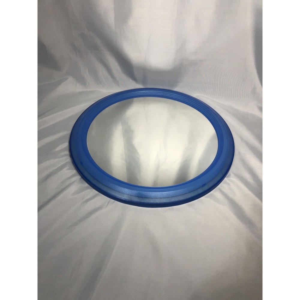 Sweet 1980s Sapphire Postmodern Round Plastic Wall Mirror by interDesign